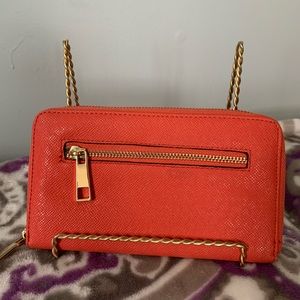 Like new coral zip wallet